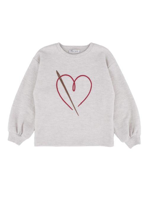 KALP NAKIŞLI SWEATSHIRT Bej