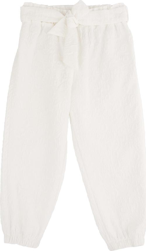 PAÇA LASTİKLİ BEL FİYONKLU PANTOLON Ekru