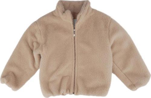 FERMUARLI DİK YAKA PELUŞ CEKET Bej