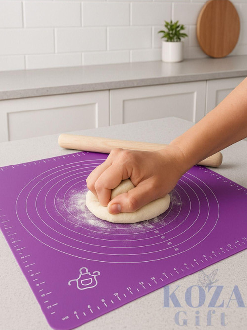 Büyük Silikon Hamur Açma Matı 40X50 Cm – Kaymaz, Pratik Ve Hijyenik