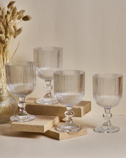 Cam Imola 4'Lü Geniş Kadeh Takımı 375 Ml 4 Parça Beyaz Şarap Kadehi 250 - 499 Ml