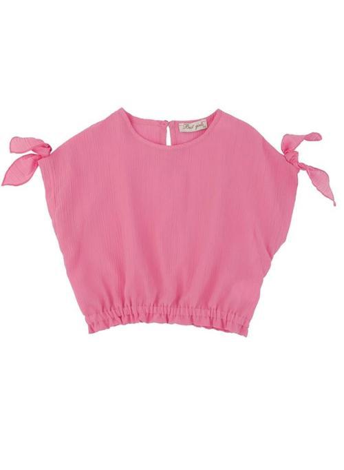 KOLLAR KURDELELİ BLUZ Pembe