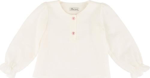 KOL BÜZGÜLÜ ÖN DÜĞMELİ BLUZ Ekru