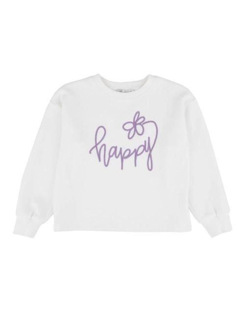 HAPPY NAKIŞLI SWEATSHIRT Lila