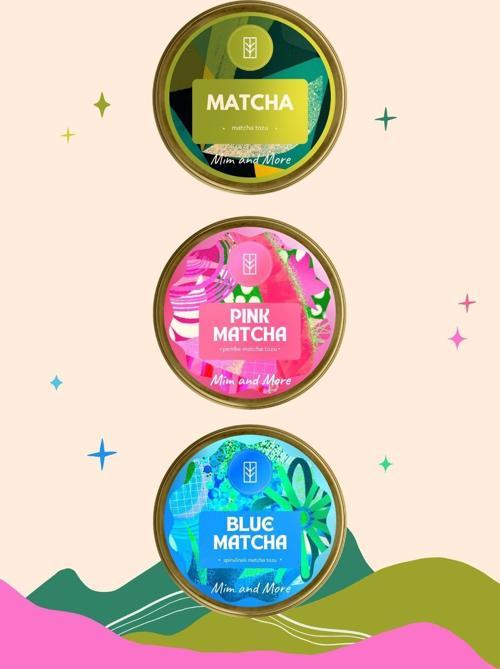 Sup-Pure Matcha Set - Saf, Pink, Blue Match Set, 3X25 Gr