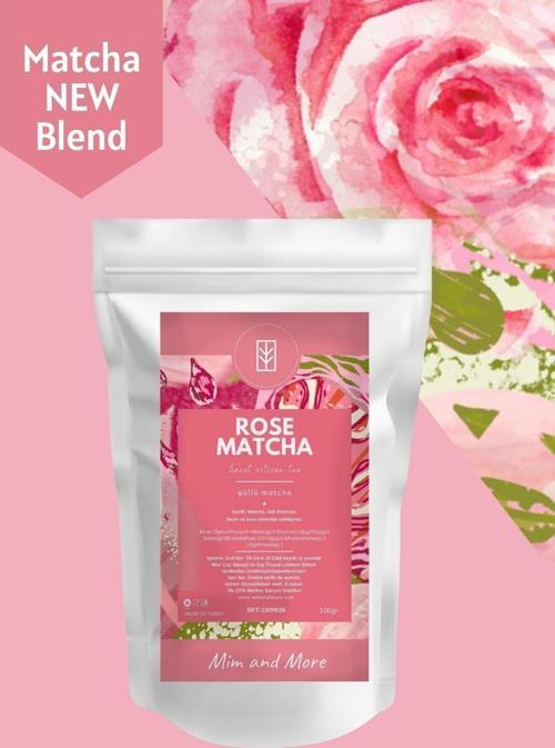 Rose Matcha - Gül Aromalı Matcha, 100 Gr