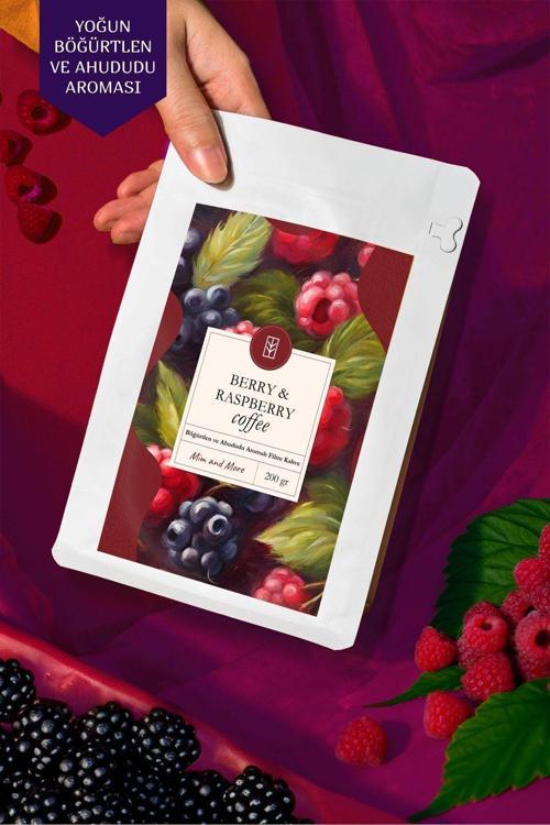 Berry & Raspberry Coffee - Böğürtlen Ve Ahududu Aromalı Kahve Çekirdek Kahve, 200 Gr
