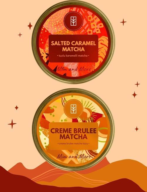 Golden Dessert Matcha 2'Li Set - Salted Caramel Matcha, Creme Brulee Matcha 2'Li Set