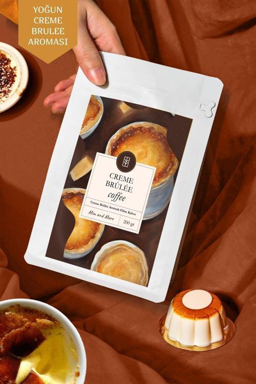 Creme Brulee Coffee - Creme Brulee Aromalı Kahve Çekirdek Kahve, 200 Gr