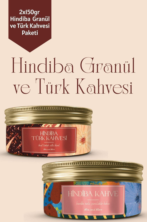2 X 150 Gr Granül Hindiba Kahve & Hindiba Türk Kahvesi Set