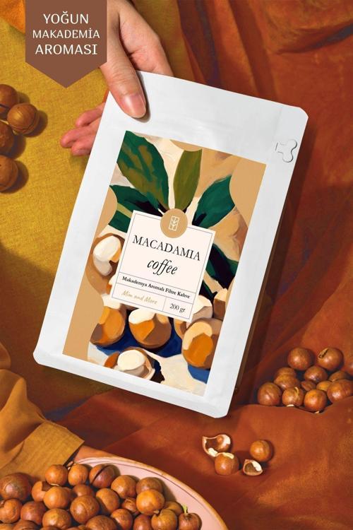 Macadamia Coffee - Makademya Aromalı Kahve Çekirdek Kahve, 200 Gr