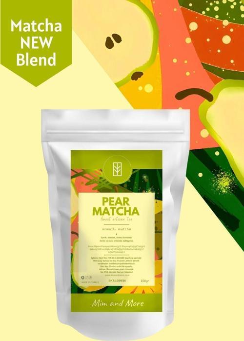 Pear Matcha - Armut Aromalı Matcha, 100 Gr