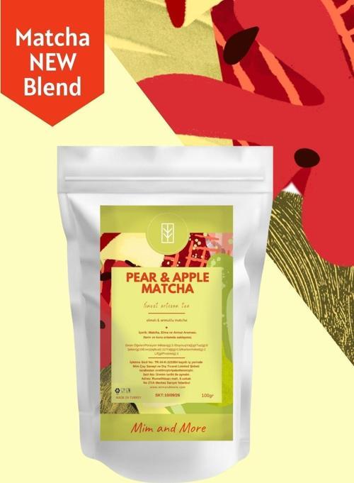 Pear & Apple Matcha - Armut & Elma Aromalı Matcha, 100 Gr