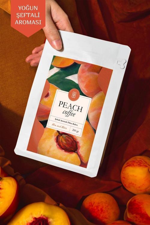 Peach Coffee - Şeftali Aromalı Kahve Filtre Kahve, 200 Gr
