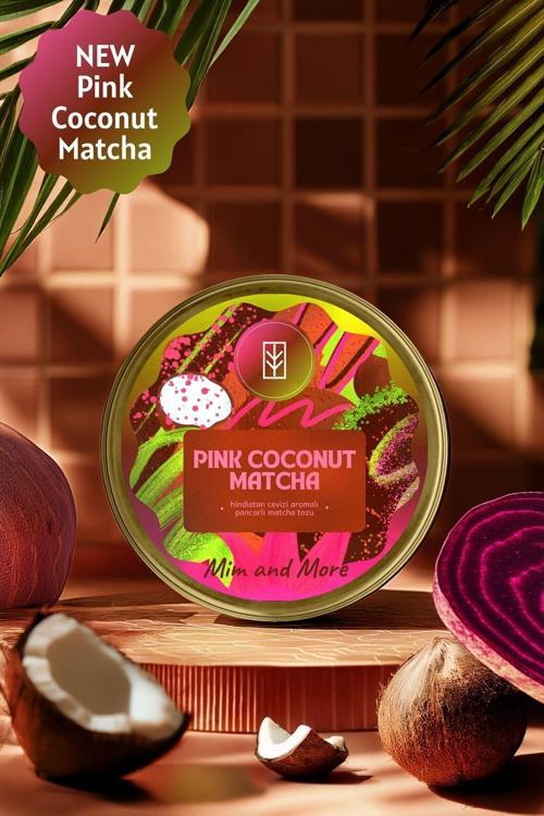 Pink Coconut Matcha - Hindistan Cevizi Aromalı Pembe Superfood Matcha Tozu, 25 Gr