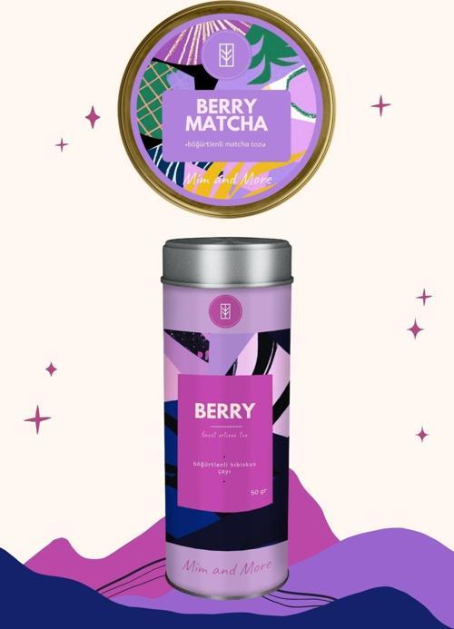 Traditional Berry Harmony Set - Böğürtlen Aromalı Matcha, Çay 2'Li Set