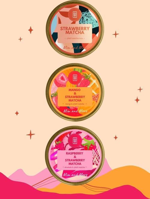 Exotic Matcha 3'Lü Set - Strawberry Matcha, Mango&Strawberry Matcha, Raspberry&Strawberry Matcha