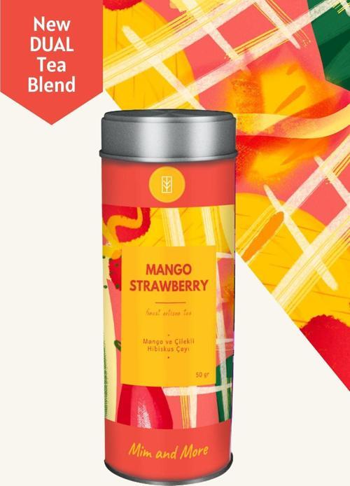 Mango Strawberry Tea - Mango Ve Çilek Aromalı Hibiskus Çayı, 50 Gr