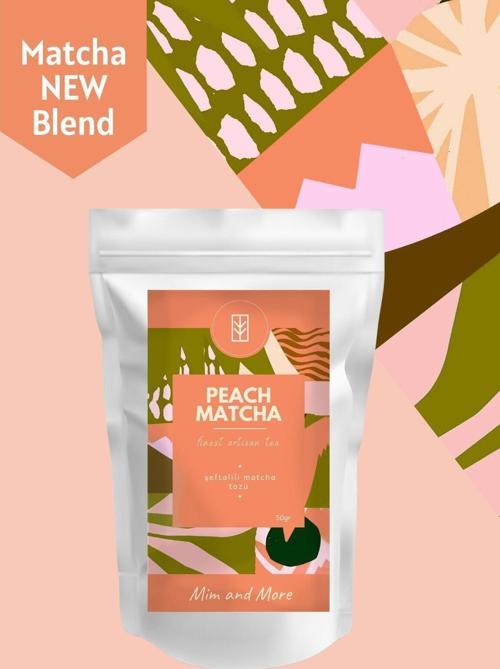 Peach Matcha - Şeftali Aromalı Matcha, 50 Gr