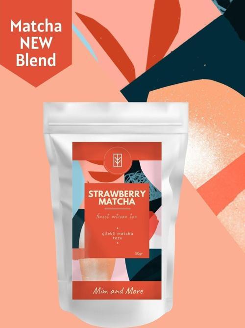 Strawberry Matcha - Çilek Aromalı Matcha, 50 Gr