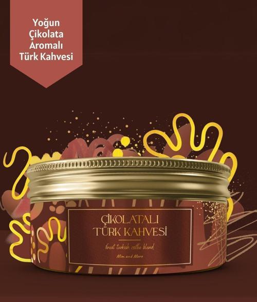 Chocolate Turkish Coffee, Çikolata Aromalı Türk Kahvesi, 150 Gr, Tin