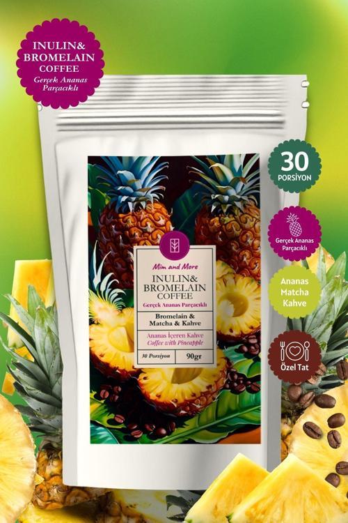 Inulin & Bromelain Coffee - Inulin, Bromelain, Matcha Ve Ananaslı Form Kahve, 90 Gr