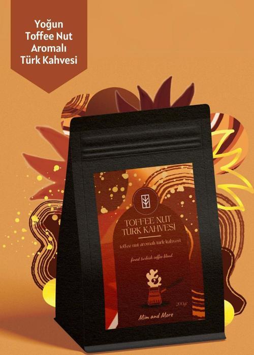 Toffee Nut Turkish Coffee - Toffee Nut Aromalı Türk Kahvesi, 200 Gr