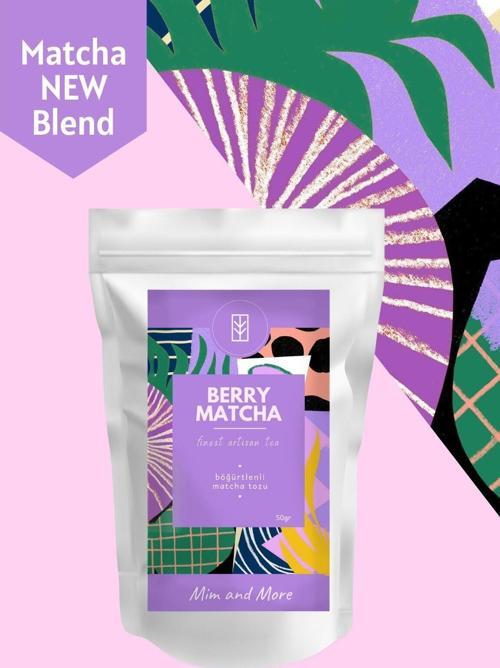 Berry Matcha - Böğürtlen Aromalı Matcha, 50 Gr