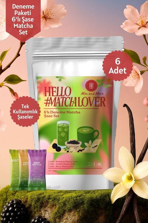 Matcha Deneme Seti 6'Lı - Saf, Vanilya, Böğürtlen Aromalı Deneme Matcha Seti 6X3 Gr