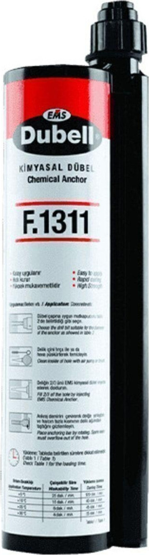 Dübell F.1311 Kimyasal Dübel 345 Ml