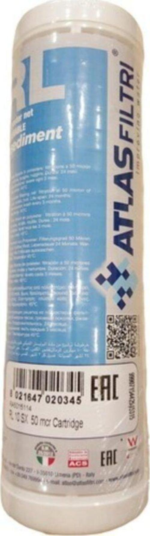 Atlas 10" Yıkanabilir Su Arıtma Filtresi Yıkanabilir Filtre