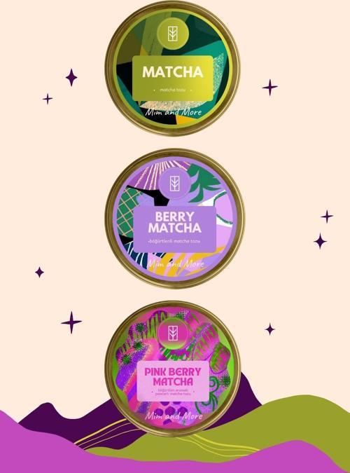 Very Berry Matcha Set - Saf Matcha, Berry Matcha, Pink Berry Matcha 3'Lü Set