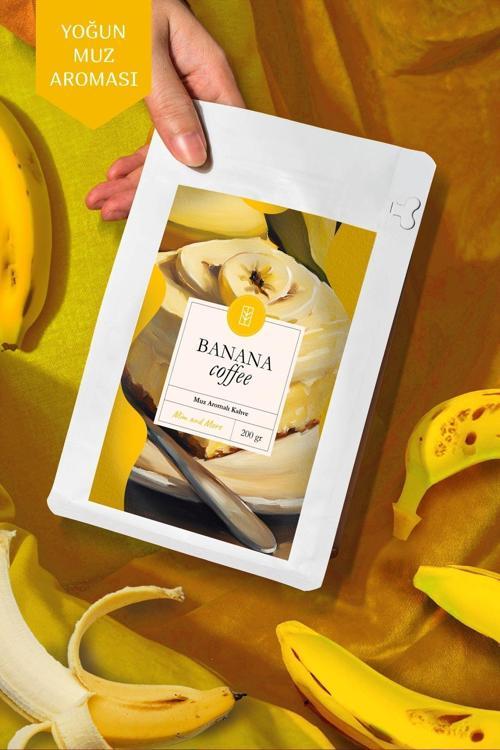 Banana Coffee - Muz Aromalı Kahve Çekirdek Kahve, 200 Gr