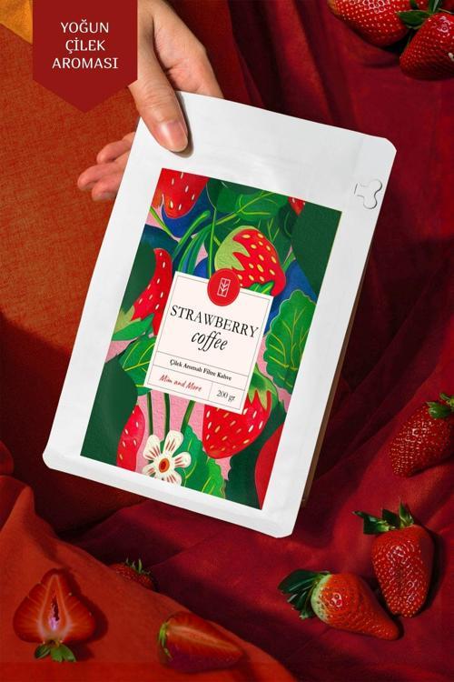 Strawberry Coffee - Çilek Aromalı Kahve Filtre Kahve, 200 Gr