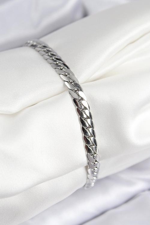 Ezme Zincir Model Gümüş Renk Kadın Bileklik - EBJ250816W37530