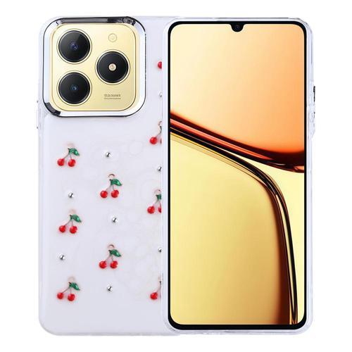 Realme C61 Uyumlu Kamera Korumalı Kiraz-Fiyonk Figürlü Silikon Kapak