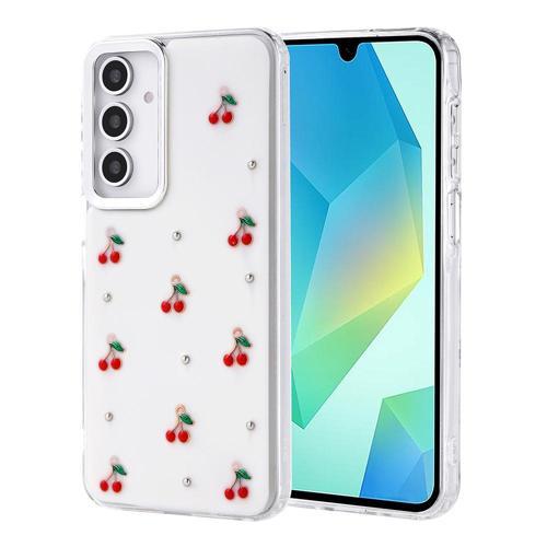 Samsung Galaxy A16 Uyumlu Kamera Korumalı Kiraz-Fiyonk Figürlü Silikon Kapak
