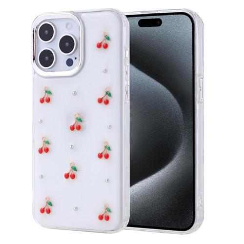 iPhone 16 Pro Max Uyumlu Kamera Korumalı Kiraz-Fiyonk Figürlü Silikon Kapak