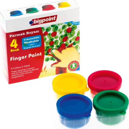 Parmak Boyası 4 Renk x 35 ml