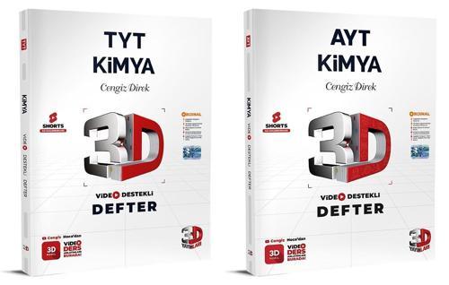 3D Yayınları 2024 Tyt Ayt Kimya Video Destekli Defter Seti 2 Kitap