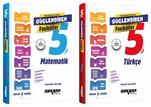 Ankara 2025 5. Sınıf Matematik + Türkçe Güçlendiren Fasikül Seti 2 Kitap Güncel Müfredat