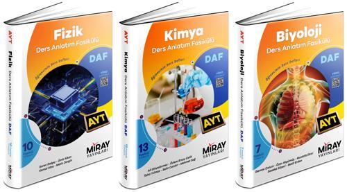 Miray 2025 Ayt Fizik + Kimya + Biyoloji Ders Anlatım Fasikülleri Seti 3 Kitap