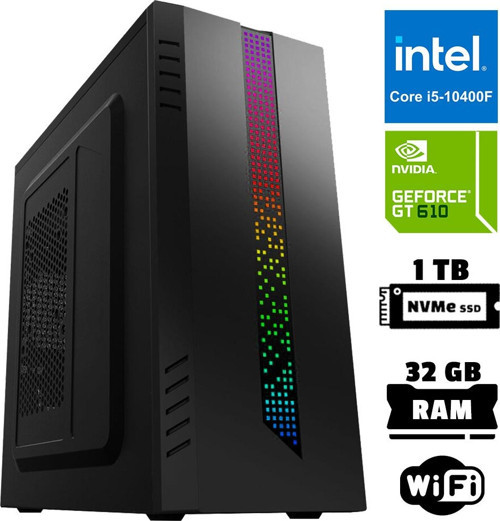 Xsr1049 i5 10400F 32GB Ram 1TB M.2 NVMe SSD 2GB GT610 Ekran Kartı Masaüstü Ofis Bilgisayarı