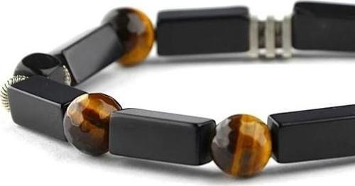 5'li Kaplan Gözü ve Oltu Taşı Bileklik