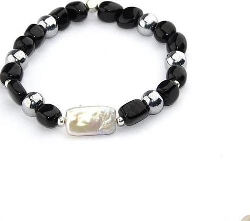 Barok İnci ve Oltu Taşı Kadın Bileklik