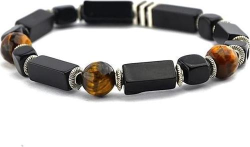 3'lü Kaplan Gözü ve Oltu Sıkma Bileklik