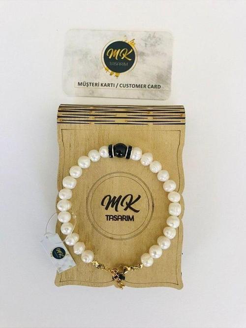 GERÇEK İNCİ-ONİKS TAŞI BİLEKLİK MK.38.1 - EŞSİZ TASARIM