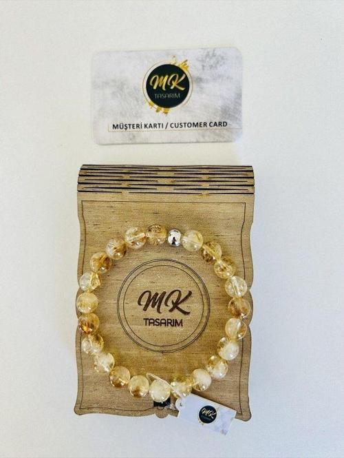GERÇEK SİTRİN TAŞI BİLEKLİK | ÖZEL KUTUSUNDA | MÜŞTERİ KARTLI MK.009.030