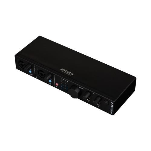 MiniFuse 4: Siyah | 4-Giriş / 4-Çıkış, 24-bit 192 kHz, MIDI, USB-C taşınabilir ses kartı