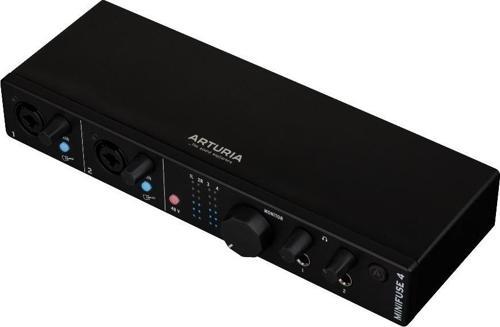 MiniFuse 4: Siyah | 4-Giriş / 4-Çıkış, 24-bit 192 kHz, MIDI, USB-C taşınabilir ses kartı